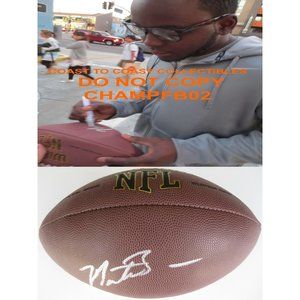 MONTEE BALL,DENVER BRONCOS,WISCONSIN,SIGNED,AUTOGRAPHED,NFL FOOTBALL,COA,PROOF